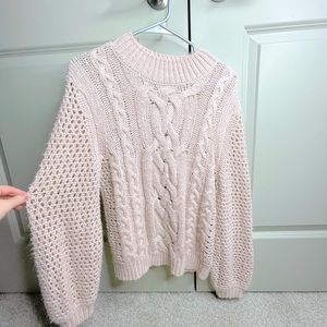 Pink Sweater with pearls